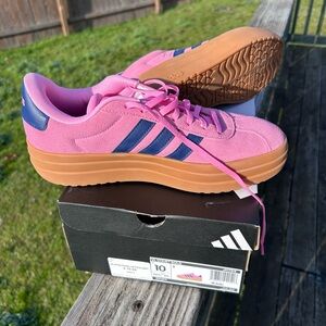 Adidas Women's Pink and Blue Sneakers